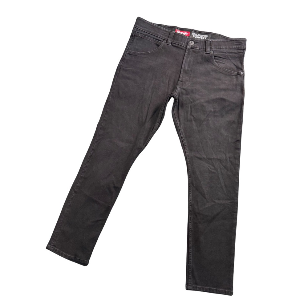 Wrangler Unlimited Comfort Jeans Men 37x29 Black Straight Leg Western Streetwear